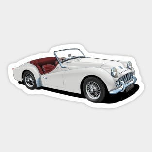 Triumph TR3 in white Sticker